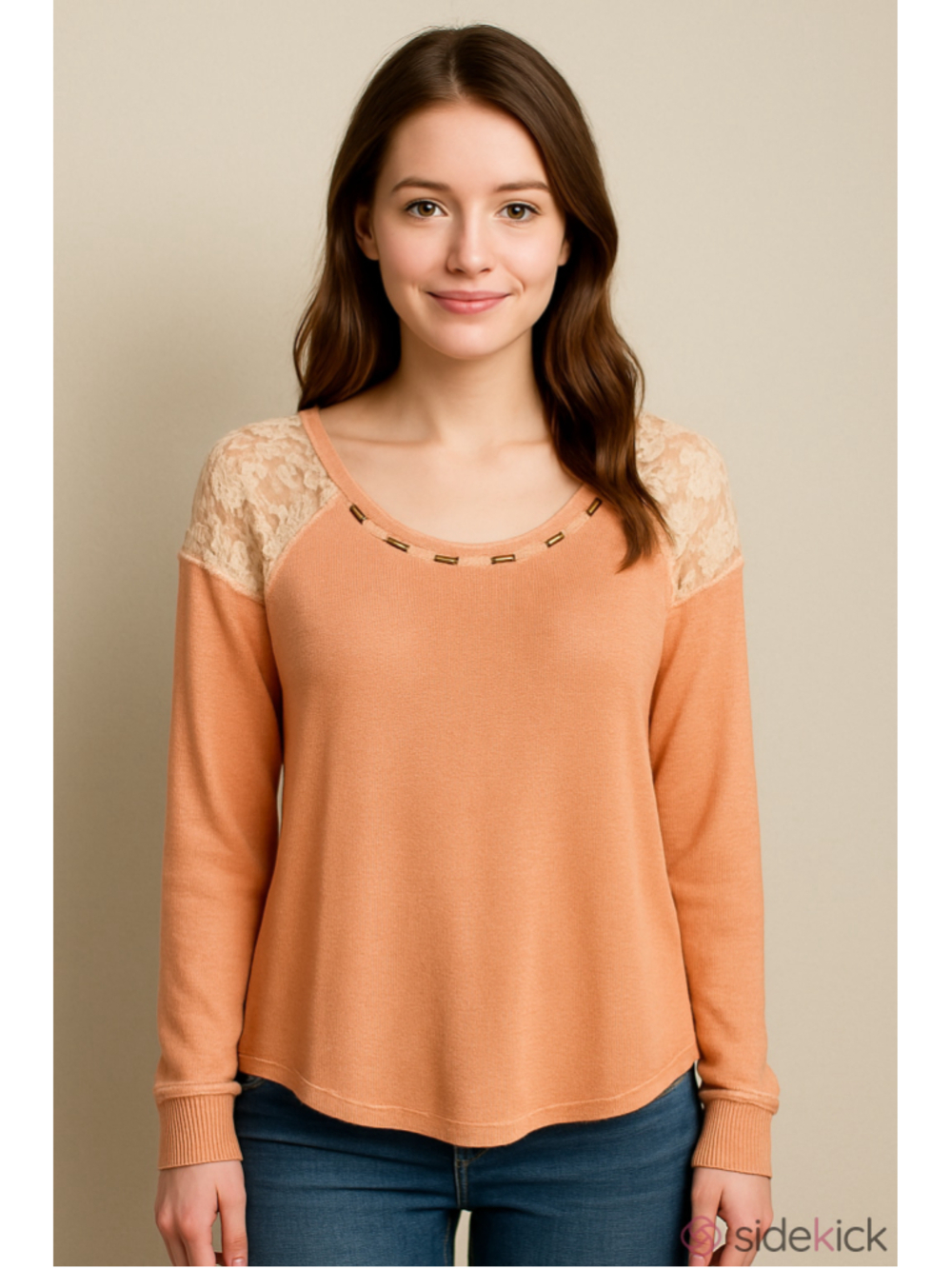 NWT American Rag Sweater M Lace Jeweled Boho Romantic Feminine L10